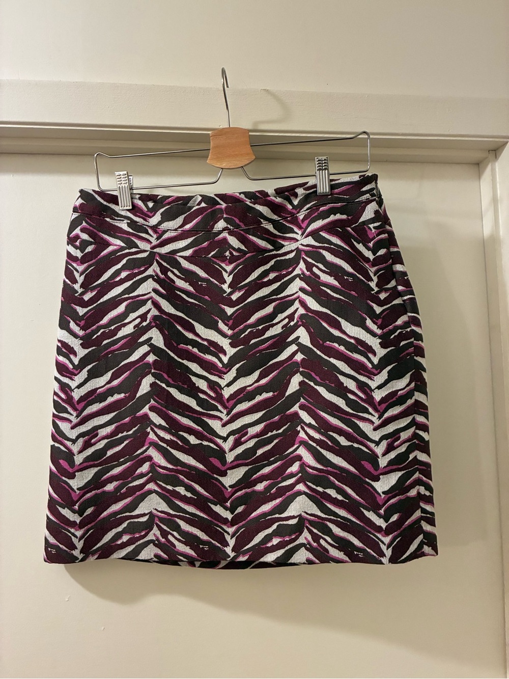 Merona Purple Zebra-Print Mini Skirt